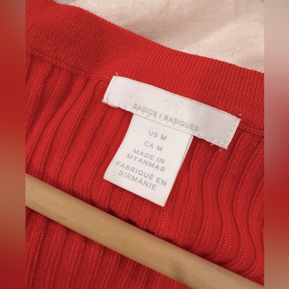 H&M Basics maxi dress, size M, orange/red - Picture 3 of 3